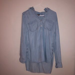 Denim Long Sleeve Shirt Size Medium